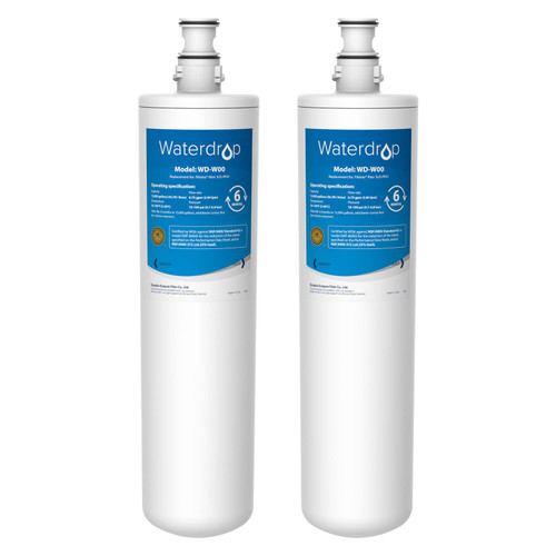 Waterdrop 3US-MAX-F01 Maximum Under Sink Water Filter, Replacement for Filtrete 3US-PF01, 3US-PS01, 3US-MAX-S01, Aqua-Pure C-Cyst-FF, Manitowoc K-00337, K-00338, NSF/ANSI 42 Certified, Pack of 2