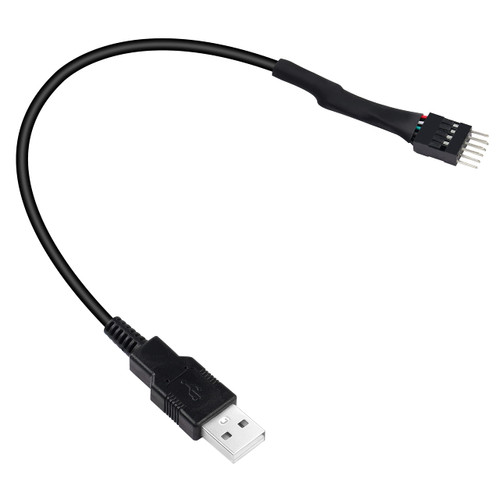 USB A to 9 Pin USB Header, 9 Pin Motherboard Male IDC Dupont to USB 2.0 Type A Male Cable Cord Extender Adapter Converter Cable - 20cm