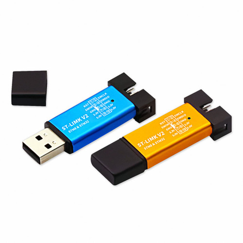 V TELESKY ST-Link V2 USB Programmer Support Programming Unit STM8 STM32 Editor with Cable (2Pcs,Random Color)