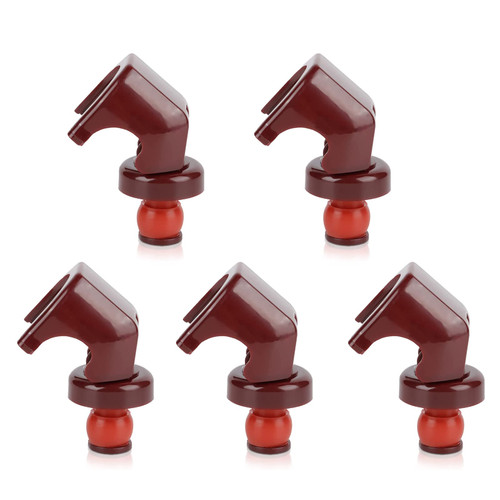 5 Pcs Champagne Stoppers, Reusable Red Wine Champagne Stopper Plastic Bottle Cork Saver Wine Saver Stoppers with Silicone Sealing Ring Preserver Corks Sealing Plug for Keeping Wine Fresh(Red)