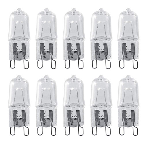 YANHAO G9 Light Bulb, Light Bulb, 10Pcs G9 Base Halogen Light Bulb 120V 40W Lighting Replacement Home Warm White Bright, Light Bulbs, Clamps