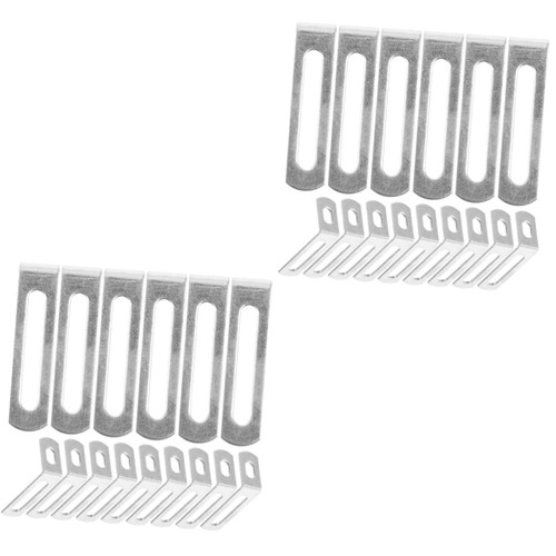 DOITOOL 40 Pcs Right Angle Code Shelf Support Brace Right Angle Corner Brace Slotted Corner Bracket Wooden Stand Brackets for Wood Metal Corner Brackets Angle Brackets Right Angle Bracket