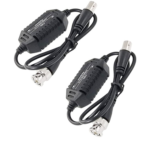 BNC Ground Loop Isolator CCTV Video Balun, CCTV BNC Male to Female Coaxial Video Ground Ring Isolator for Camera, Set of 2