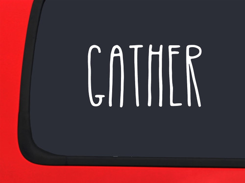 Car Sticker Gather Tall Come Together Love Family Friends Holiday Car Window Decal Sticker White 7 Inch