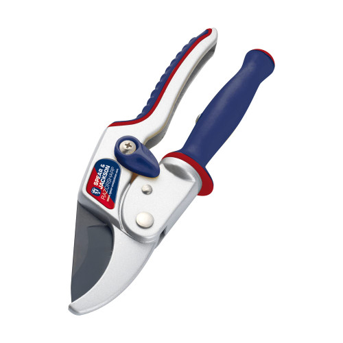 Spear & Jackson 6458RS Razorsharp Ratchet Anvil Pruners / Pruning Shears with Rotating Ergonomic Handle, Blue, 21.5 x 6.5 x 2.5 cm