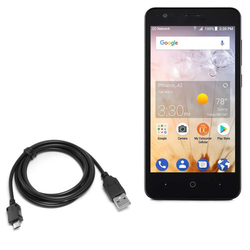 BoxWave Cable Compatible with ZTE Avid 559 - DirectSync Cable, Durable Charge and Sync Cable for ZTE Avid 559 BoxWave Cable Compatible with ZTE Avid 559 - DirectSync Cable, Durable Charge and Sync Cable for ZTE Avid 559