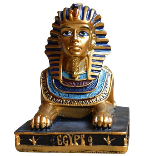 Garneck Sphinx Resin Crafts Desktop Decor Office Decor Egyptian Decor Egyptian Figurines Sphinx Sculpture Household Golden Collection Home Decoration Sphinx Statue Egyptian Statue