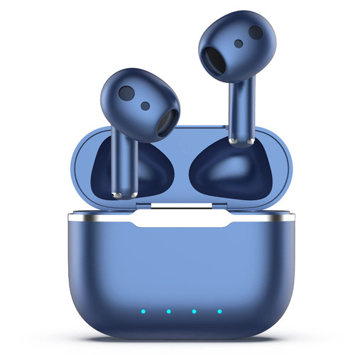 Wireless Earbuds, Bluetooth 5.3 Headphones with 4-Mics Clear Call and ENC Noise Cancelling, Bluetooth Earbuds Wireless Headphones, Ear Buds Wireless Bluetooth Earbuds for iPhone Android (Dark Blue)
