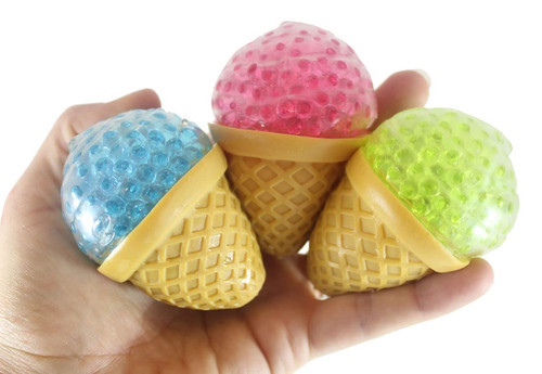 Curious Minds Busy Bags 3 Water Bead Ball Filled Ice Cream Cone Squeeze Gel Stress Ball - Sensory, Stress, Fidget Toy (Random Colors) Curious Minds Busy Bags 3 Water Bead Ball Filled Ice Cream Cone Squeeze Gel Stress Ball - Sensory, Stress, Fidget Toy (Random Colors)