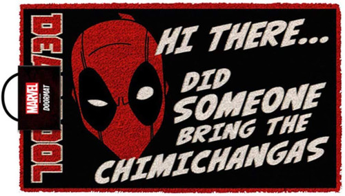 Pyramid America Deadpool Chimichangas Coir Doormat - 29" x 17" Indoor/Outdoor Entry Mat with Non-Skid PVC Back - Durable & Easy to Clean Pyramid America Deadpool Chimichangas Coir Doormat - 29" x 17" Indoor/Outdoor Entry Mat with Non-Skid PVC Back - Durable & Easy to Clean