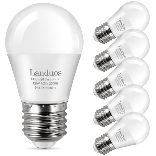 Led Light Bulb 3w 25 watt Light Bulbs Equivalent?A15 Light Bulbs Night Stand Bulb Table Lamp Bulb Warm White 2700K LED Energy Saving E26 Medium Screw Base for Home Light Bulb 6 Pack