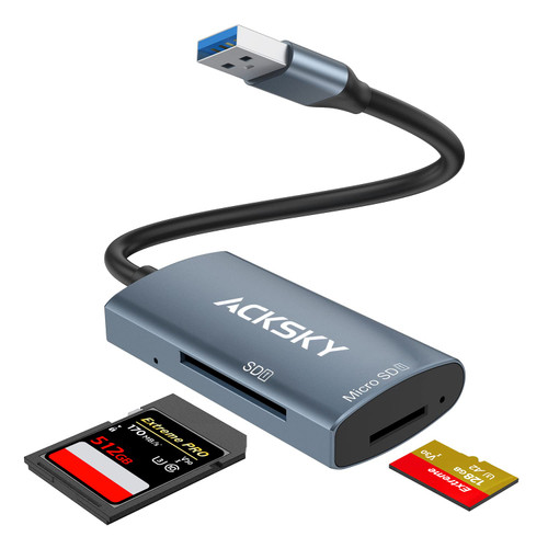 Micro SD Card Adapter, SD Card to USB Adapter, USB 3.0 Memory Card Reader, Supports TF SD SDHC SDXC Micro SD Micro SDHC Micro SDXC MMC, RS-MMC UHS-I Cards