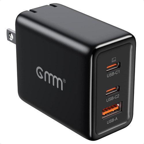 USB C Charger Block, 65W Fast Charging Block PD 3.0 Type C Wall Charger, Foldable Travel GaN Charger Adapter for iPhone 14/13/13Pro, Samsung S23/S22, MacBook Pro/Air, iPad, Laptops, Dell XPS 13