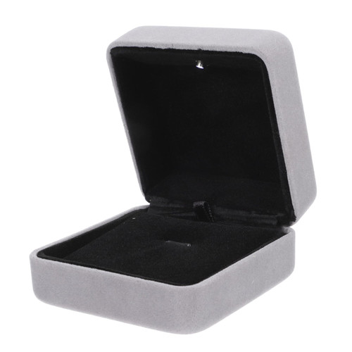 Holibanna Box Charm Necklace Heart Shaped Jewelry Box Ring Stand Jewelry Gift Boxes Ring Bracket Engagement Ring Box Jewelry Storage Box LED Light Necklace Box Decorative Jewelry Box Grey