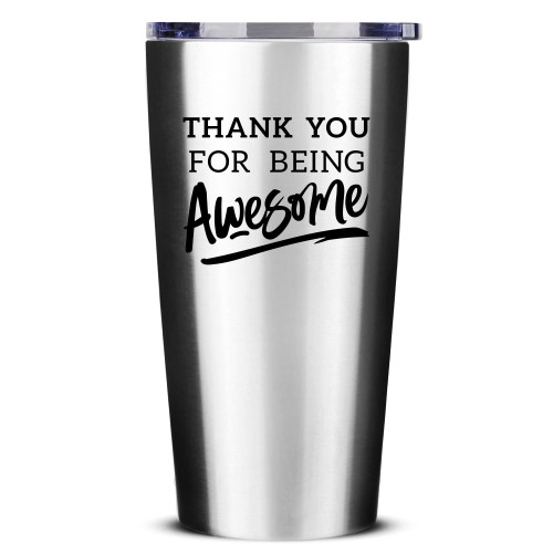 Thank You Gifts for Men - Thank You for Being Awesome - Insulated Tumbler with Lid - Employee Appreciation Gifts for Coworkers - Thank You Gifts for Women Coworkers, Tumbler for Men 16 oz Polished Thank You Gifts for Men - Thank You for Being Awesome - Insulated Tumbler with Lid - Employee Appreciation Gifts for Coworkers - Thank You Gifts for Women Coworkers, Tumbler for Men 16 oz Polished