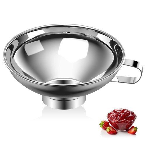 Pisol Canning Funnel for Kitchen Use, Wide Mouth Stainless Steel Funnel for Wide and Regular Mouth Mason Jar, Food Grade Metal Funnel for Filling Bottle, Large Funnel for All Liquid and Solid Pisol Canning Funnel for Kitchen Use, Wide Mouth Stainless Steel Funnel for Wide and Regular Mouth Mason Jar, Food Grade Metal Funnel for Filling Bottle, Large Funnel for All Liquid and Solid