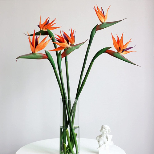 FROATS 6 Pack Artificial Bird of Paradise Flowers Fake Strelitzia Greenery Plant Elegant Bird of Paradise Bouquet for Home Garden Office Festival Wedding Decoration