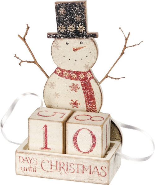 Primitives by Kathy Nordic Countdown Block, Snowman