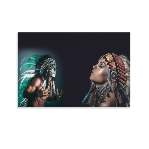 Indian Girl Chief Native American Wall Art Canvas Painting Print Artwork Decoration for Bedroom Living Room & Home Wall Decor 08x12inch(20x30cm) Indian Girl Chief Native American Wall Art Canvas Painting Print Artwork Decoration for Bedroom Living Room & Home Wall Decor 08x12inch(20x30cm)