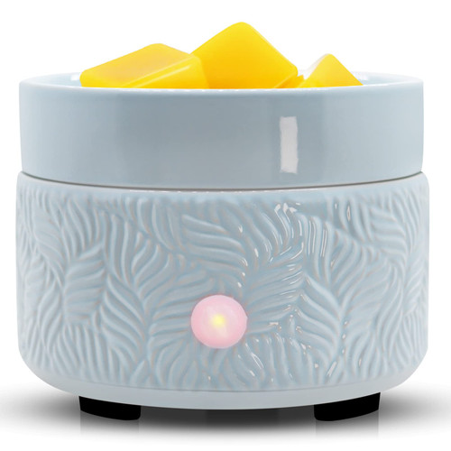 Wax Melts Candle Warmer Burner - Ceramic Fragrance Wax Warmer 3-in-1 Essential Oil Burner Electric Scented Fragrance Candle Melter for Scented Wax Tart Cube Aromatherapy Home Office Bedroom Gifts