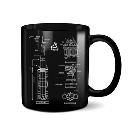 Future of Flight NASA Artemis Space Launch System 11oz Black Mug
