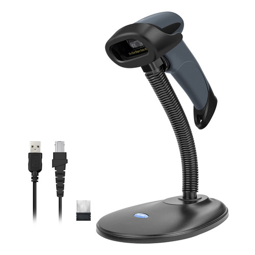 NETUM Bluetooth 1D Barcode Scanner with Stand 2.4G Wireless & Bluetooth & Wired CCD Scanner Gun for Supermarket, Store, Warehouse Handheld Bar Code Reader Work with Windows, Mac,Android, iOS -M6S