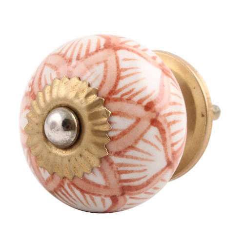 Indian Shelf 2 Pieces Knobs for Dresser Drawers | Saxifrage Nursery Dresser Knobs | White Pulls and Knobs Gold | Ceramic Cabinet Pulls Vintage | Cute Door Knobs | Kitchen Cabinet Knobs