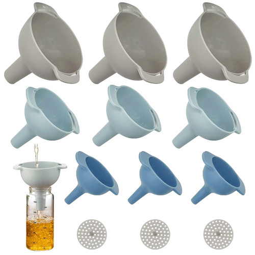 12PCS Kitchen Funnels for Filling Bottles,Food Grade Funnel with Detachable Strainer Filter,4 in 1 Funnels for Kitchen Use,Small/Medium/Large Funnel Set,Strainer Filter for Oil,Liquid,Food,Powder 12PCS Kitchen Funnels for Filling Bottles,Food Grade Funnel with Detachable Strainer Filter,4 in 1 Funnels for Kitchen Use,Small/Medium/Large Funnel Set,Strainer Filter for Oil,Liquid,Food,Powder