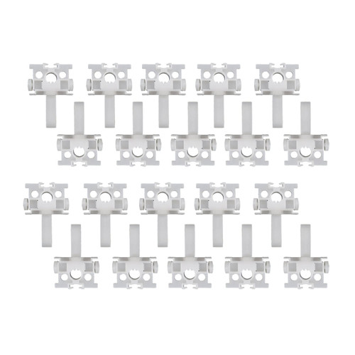 Vertical Blind Stem Replacement Parts MEETOOT 20PCS 2 x 1.25 Inches White Vertical Blind Repair Carrier with Stem Vertical Blinds Repair Kit ,