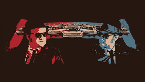 Brown john belushi the blues brothers movies Fabric Cloth Rolled Wall Poster Print -- Size: (24" x 13") Brown john belushi the blues brothers movies Fabric Cloth Rolled Wall Poster Print -- Size: (24" x 13")