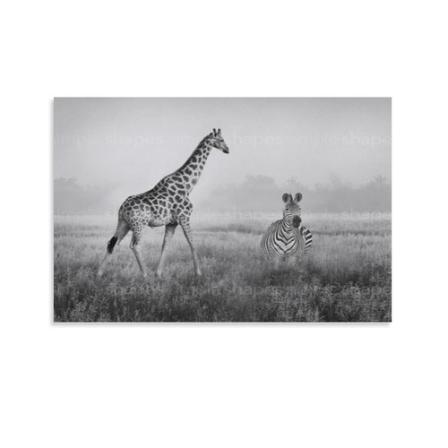 AAHARYA Animal Poster Black And White Art Giraffe And Zebra Wall Deco Art Canvas Printed Poster Canvas Painting Wall Art Poster for Bedroom Living Room Decor 08x12inch(20x30cm) Unframe-style AAHARYA Animal Poster Black And White Art Giraffe And Zebra Wall Deco Art Canvas Printed Poster Canvas Painting Wall Art Poster for Bedroom Living Room Decor 08x12inch(20x30cm) Unframe-style