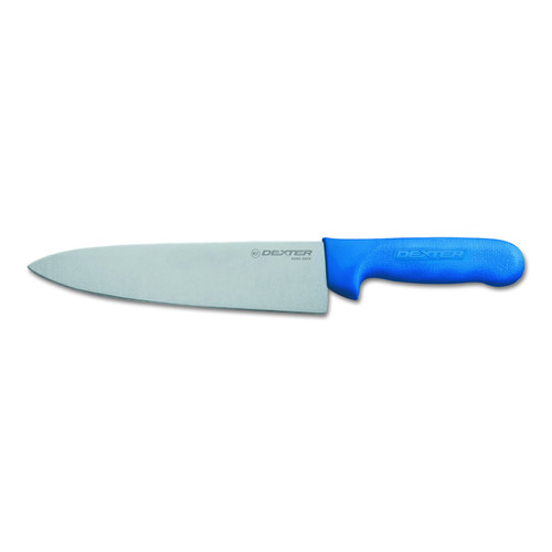 Sani-Safe S145-8C-PCP 8" Cooks Knife with Blue Polypropylene Handle