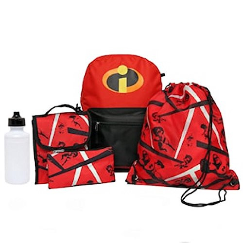 Disney Pixar Incredibles 2 Backpack 5-Piece Set