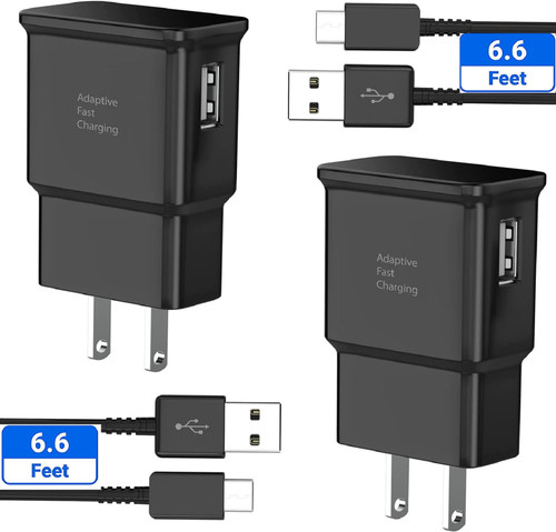 Samsung Charger Fast Charging Type C Charger USB C Fast Charger for Samsung Galaxy S20/S20+/S20Ultra/S10/S10Plus/S10e/S21/S21+/S22/S23/S8/S9,Note 20/10/9/8,Z Fold,Flip with 6.6ft Type C Cable[2-Pack]