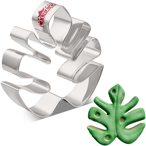 LILIAO Tropical Leaf Cookie Cutter - 3.4 x 3.6 inche - Stainless Steel