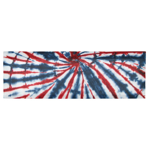 Augenstern Window Topper Curtain Blue-red-tie-dye-Pattern 54x18 inch Valance Short Curtain for Kitchen Windows/Bathroom/Living Room/Bedroom