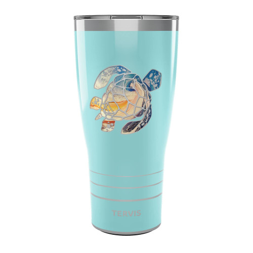 Tervis Traveler Turtle Sunset Triple Walled Insulated Tumbler Travel Cup Keeps Drinks Cold & Hot, 30oz, Stainless Steel