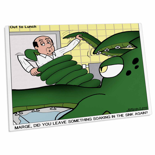 3dRose Giant Squid in The Bathroom Sink - Desk Pad Place Mats (dpd-4600-1)