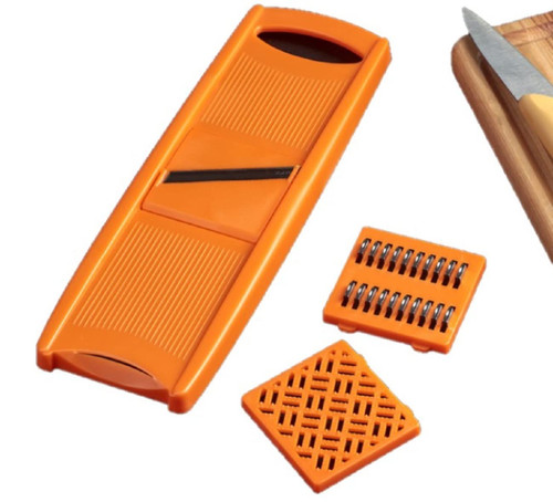 Vegetable Slicer 3 in 1 with Three Nozzles Stainless Steel Kitchen Grater Manual Grater for Korean Carrots Stainless Steel Vegetable Grater Carrot Grater Stainless Steel Kitchen Grater