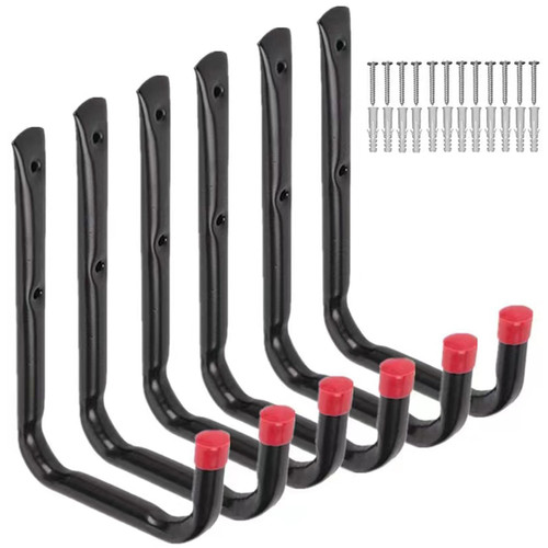 YGZNDX Garage Hooks, 6 Pack Wall Mount Storage Hanger Tool Organizer, Heavy Duty 50 pounds Garage Storage Utility Hooks for Ladder, Bicycle, Garden YGZNDX Garage Hooks, 6 Pack Wall Mount Storage Hanger Tool Organizer, Heavy Duty 50 pounds Garage Storage Utility Hooks for Ladder, Bicycle, Garden