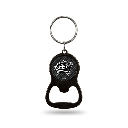 Rico Industries NFL Football New Orleans Saints Carbon Fiber Metal Keychain - Beverage Bottle Opener With Key Ring - Pocket Size