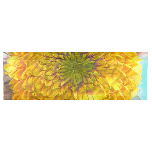 Augenstern Window Topper Curtain Sunflower-Watercolor-Painting 54x18 inch Valance Short Curtain for Kitchen Windows/Bathroom/Living Room/Bedroom