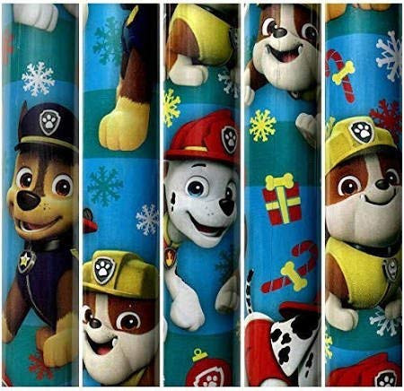 Nickelodeon Paw Patrol Light BlueTheme Gift Wrapping Paper 20 sq ft. (1 Roll)