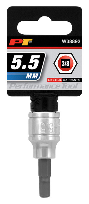 Performance Tool W38892 Hex Bit Socket, 3/8-Inch Drive, 5.5mm