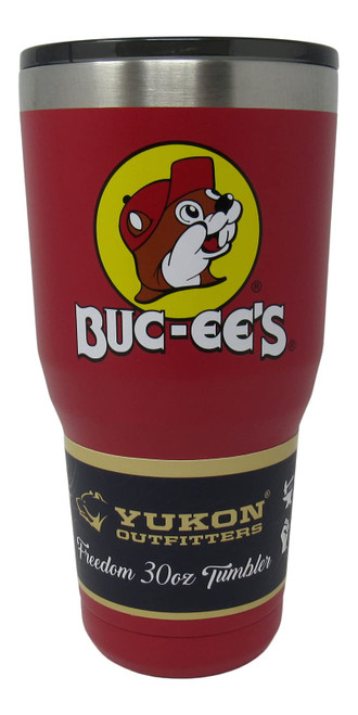 Buc-ee's Red Stainless Steel Tumbler With Bucky the Beaver, Double Wall Vacuum Insulated, 30 Ounces