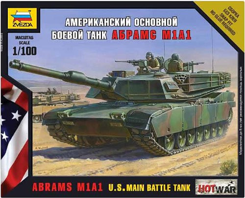 Zvezda 500787405  1: 100 M1 A1 Abrams US Battle Tank
