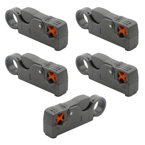 Unxuey Double knife Coax Cable Stripper for RG6,RG58,RG59/62 and RG59 Adjustable stripping length