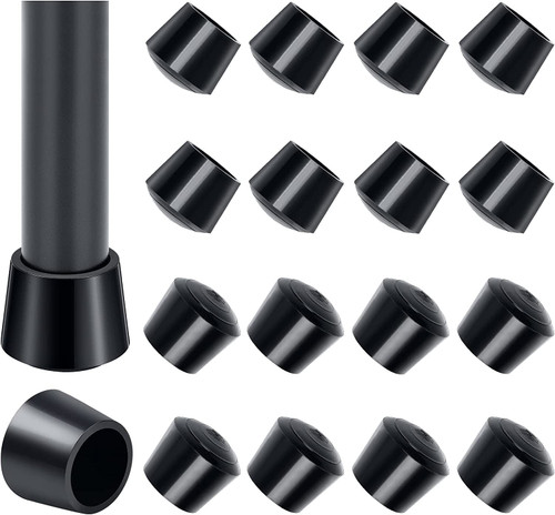 Sopito Chair Leg Tips Caps 1-1/4 Inches (32mm) Rubber Table Chair Leg Caps,16 PCS Chair Leg Floor Protectors, Black