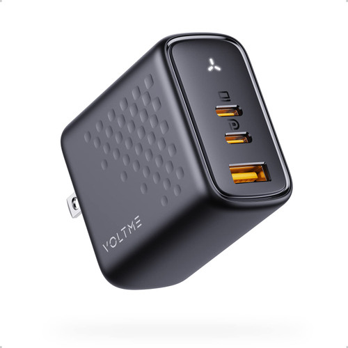 VOLTME USB C Charger, 65W PPS 3-Port GaN Fast Charger Block, Compact Foldable Wall Charger for MacBook Pro/Air, Dell XPS 13,iPad Pro,iPhone 14/13 Pro Max, Galaxy S22 /S21, Pixel & More