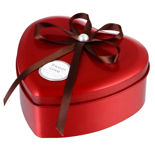 Garneck Heart Shaped Box Heart Shaped Box Heart- Shaped Tin cookie tins with lids for gift giving tin box with lid metal cookie tins Box Empty Candy Heart Shaped Boxes Heart Box
